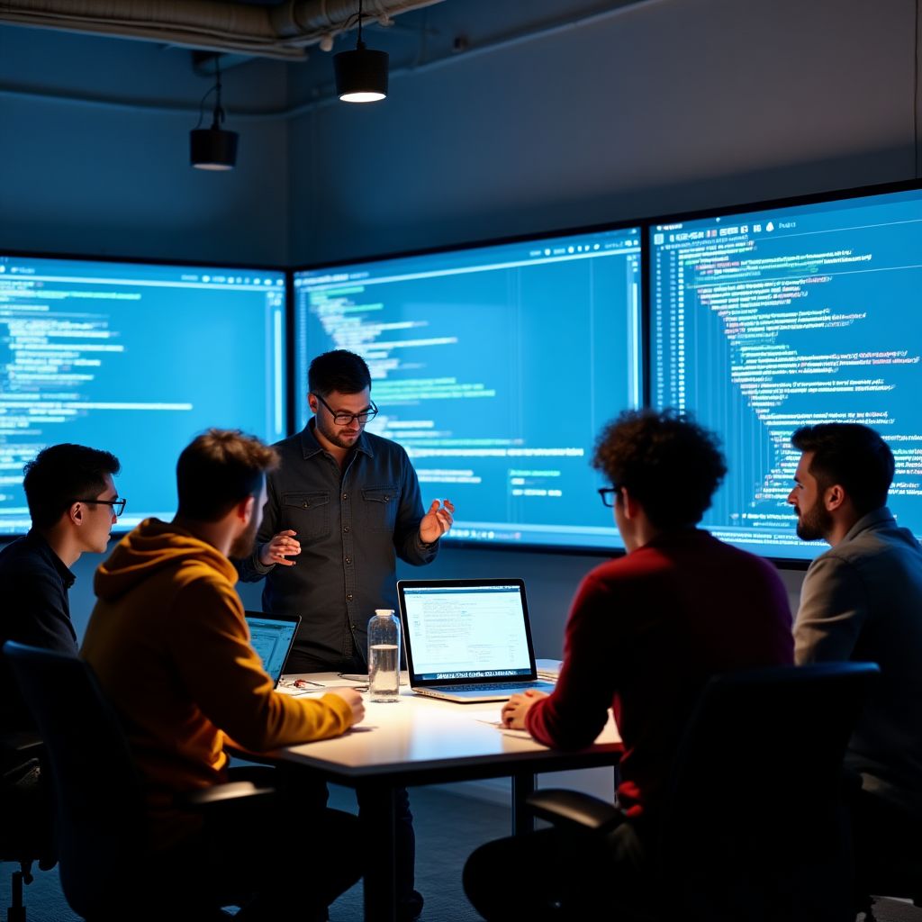 Development team collaboration session