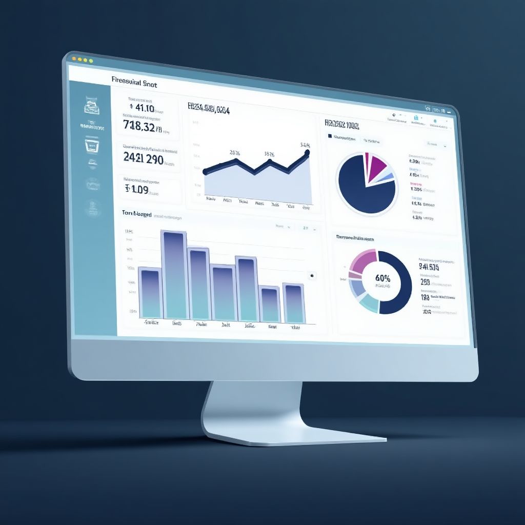 Financial dashboard with reports