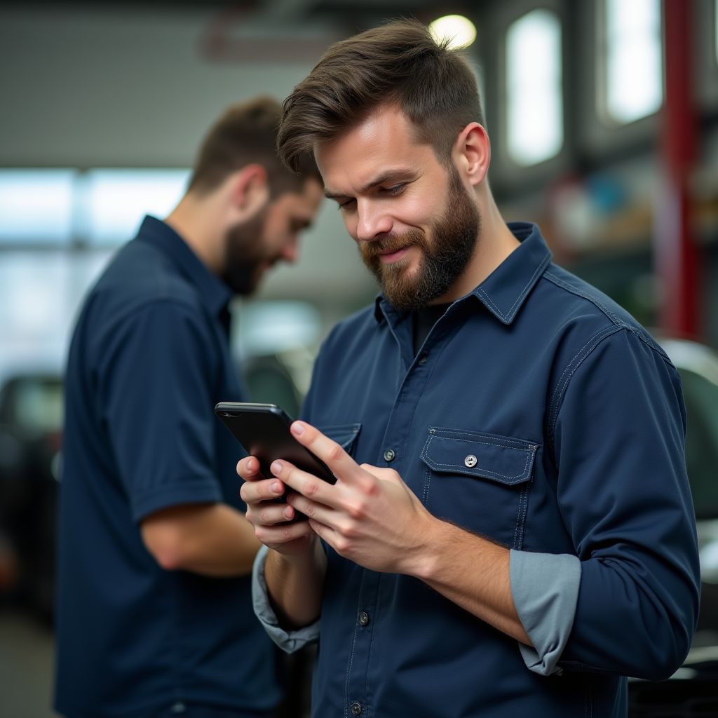 Mobile application for workshop management